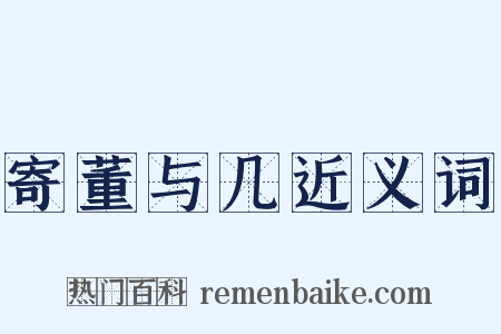 寄董与几近义词是什么意思的图片